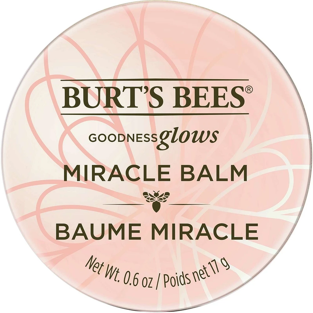 Burt's Bees® 100% Natural Origin Goodness Glows Miracle Balm, Softens Dry Skin –17g Tin