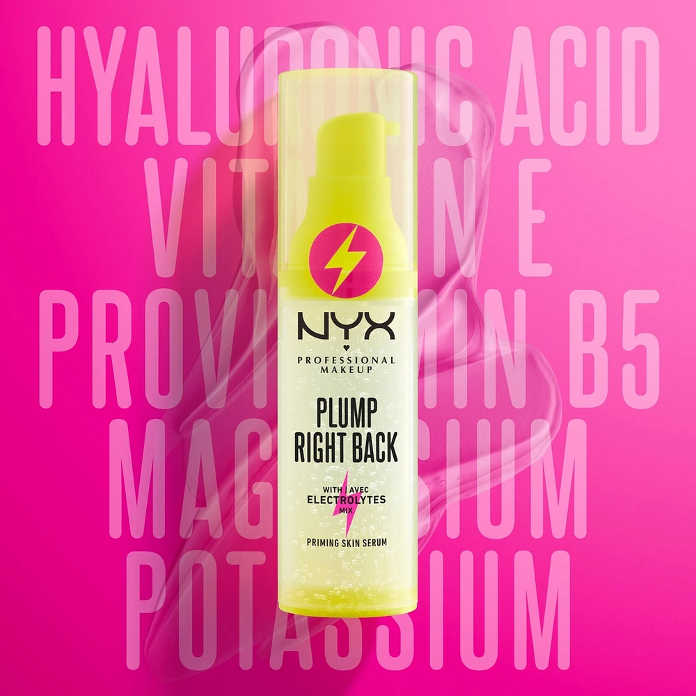 Base + sérum Plump Right Back, Formule sérum hydratante et adhérante, Effet lisse immédiat, Fini repulpé, Formule végane