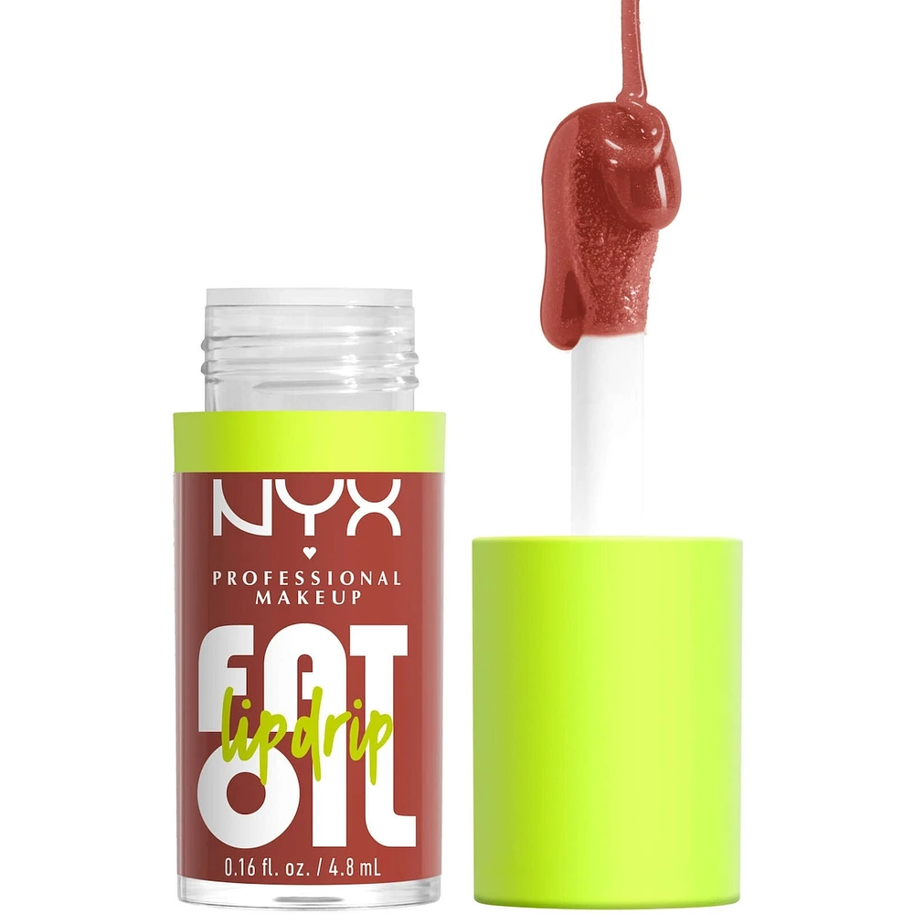 Fat Oil Lip Drip, Gloss, 12 HR Hydration, Non-sticky, High Shine Finish, Comfortable wear, Vegan Formula