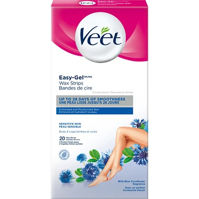 Veet® Professional™ Wax Strips, For Legs & Body, Dry Skin, With Almond Oil
