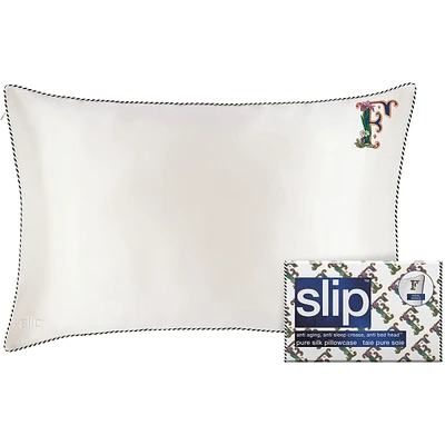 Pure Silk Initial Collection Queen Pillowcase - White | H