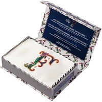 Taie D'oreiller Pure Soie Queen - Blanc Avec Broderie « A »