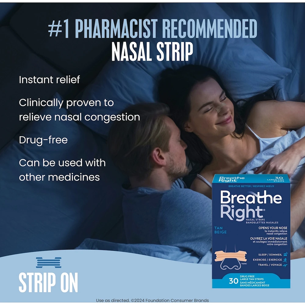 Nasal Strips Large Tan 30ct