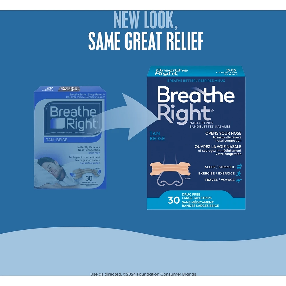 Nasal Strips Large Tan 30ct