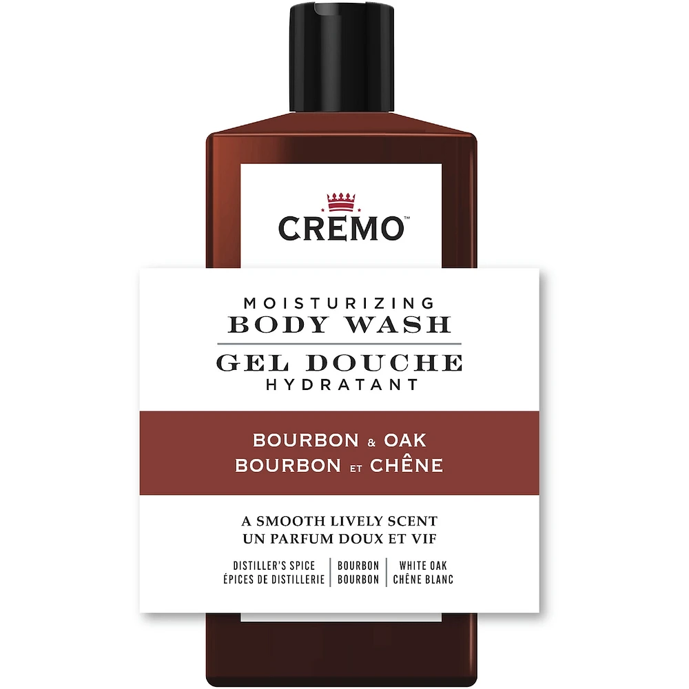 Cremo Bourbon & Oak Body Wash for Men, 473 mL