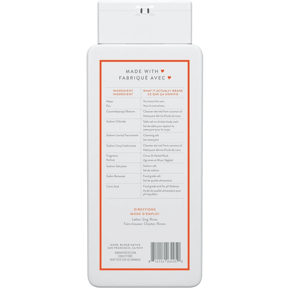 Body Wash Citrus & Herbal Musk