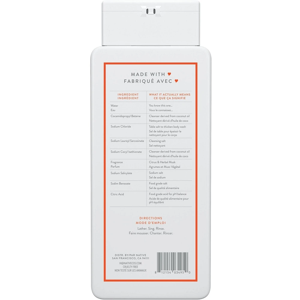 Body Wash Citrus & Herbal Musk