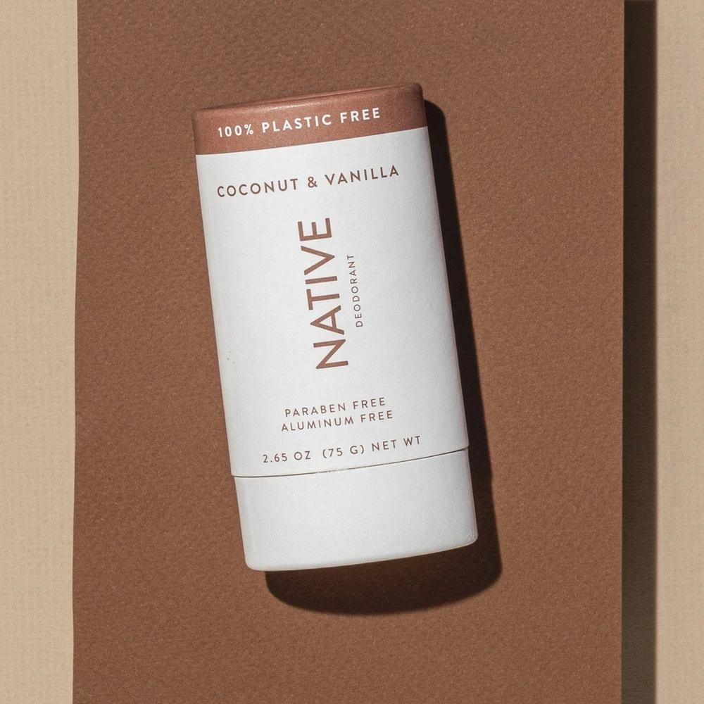 Plastic-Free Natural Deodorant, Coconut & Vanilla, Aluminum Free