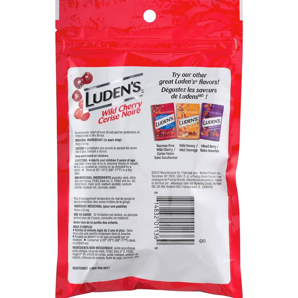 Luden's Throat Drops Wild Cherry