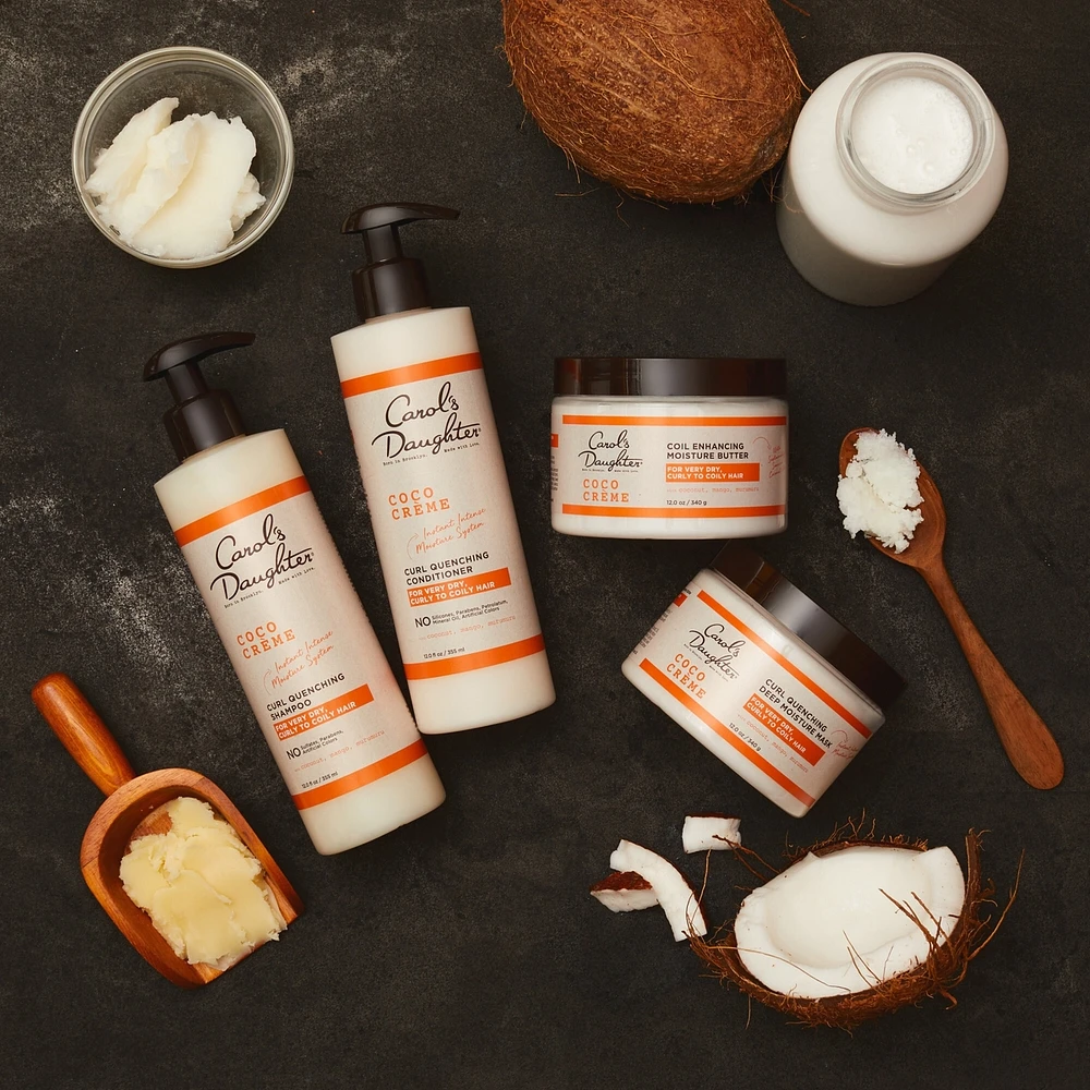 Coco Creme Masque capillaire hydratant et revitalisant profond à l'huile de noix de coco et au beurre de mangue