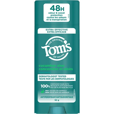 Antisudorifique Tom's of Maine Concombre et aloès pour les femmes et les hommes, 92 g