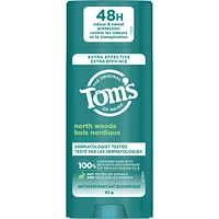 Antisudorifique Tom's of Maine Bois nordique pour les hommes et les femmes, avec aluminium recyclé, 92 g
