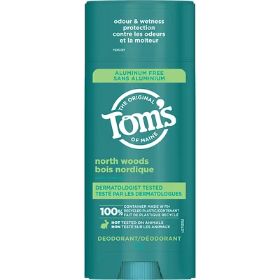 Déodorant naturel pour hommes et femmes Tom’s of Maine Bois nordique, sans aluminium, 92 g
