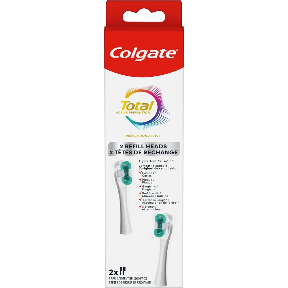 Total Têtes de Brosse à Dents de Remplacement, Blanches