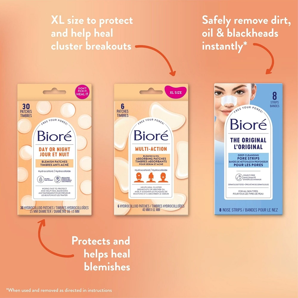 Multi Action Blemish & Oil Absorbing Patches | Hydrocolloid Patch for Oily Skin, Large Patches