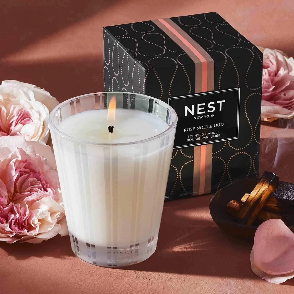 Bougie classique Rose noire et bois de oud