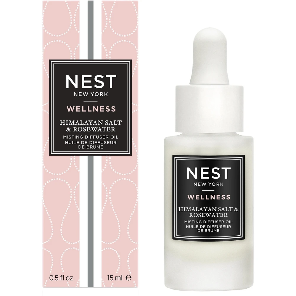 Huile de diffuseur de brume Sel de mer de l’Himalaya et eau de rose