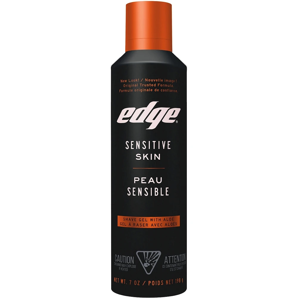 Gel à raser pour hommes de marque Edge pour peau sensible