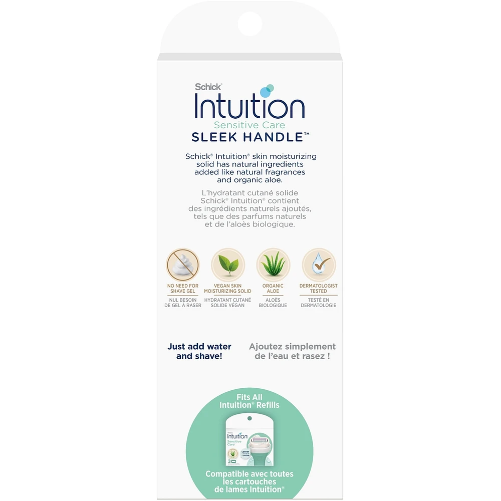 Intuition Sensitive Care Sleek Razor Handle and 1 Refill