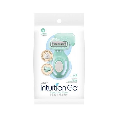 Intuition Go Sensitive Care Disposable Razor w/Travel Case