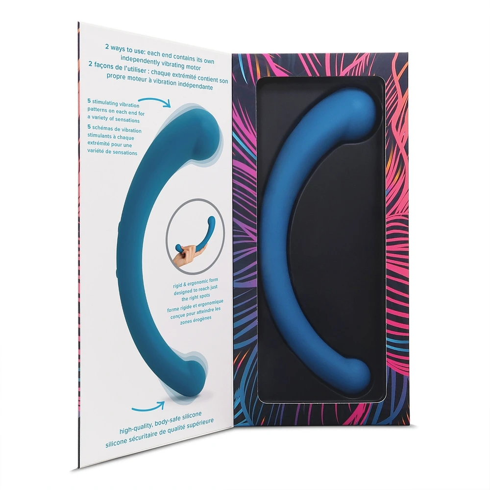 plusOne Dual Vibrating Arc, Personal Massager with 5 Powerful Vibration Settings, Rechargeable, Fully Waterproof