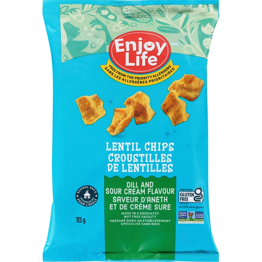 Plentils Croustilles de Lentilles Saveur Aneth et Crème Sure