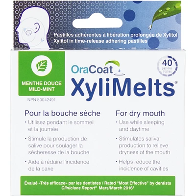 XyliMelts Pastilles Adhérentes Menthe douce