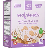 Seafriends Arrowroot Vanilla Cookies Snack Pack