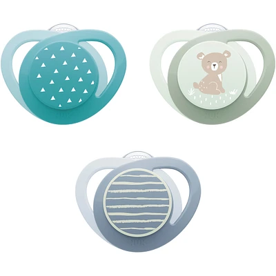 Sucette orthodontique NUK, 6 à 18 mois, ours vert, 3 pièces