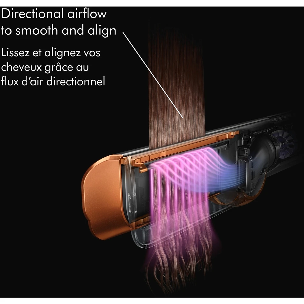 Fer plat Dyson Airstrait™ Nickel brillant et cuivre riche