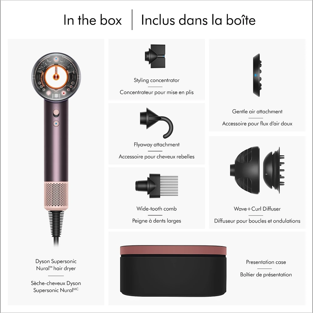 Sèche-cheveux Dyson Supersonic NuralMC en édition spéciale jaspe fleur de prunier