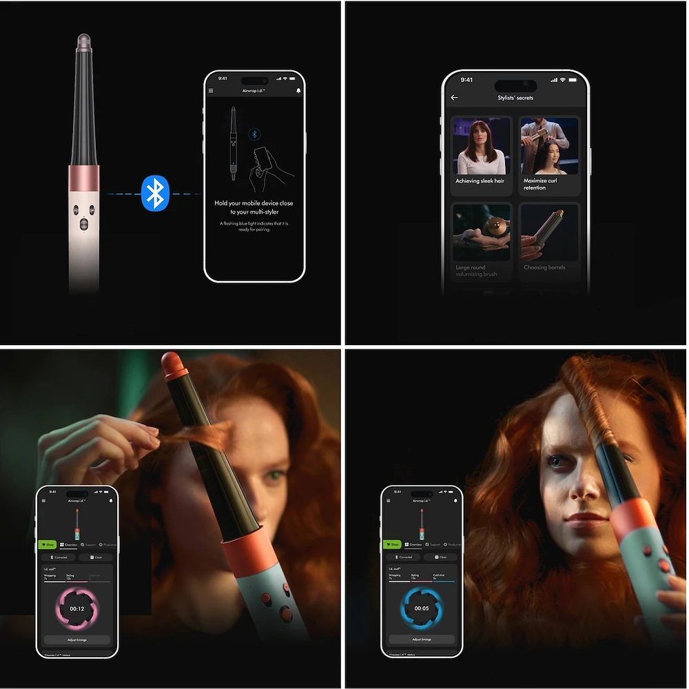 Dyson Airwrap i.d.MC séchoir coiffant polyvalent et sèche-cheveux Straight+Wavy en rose céramique