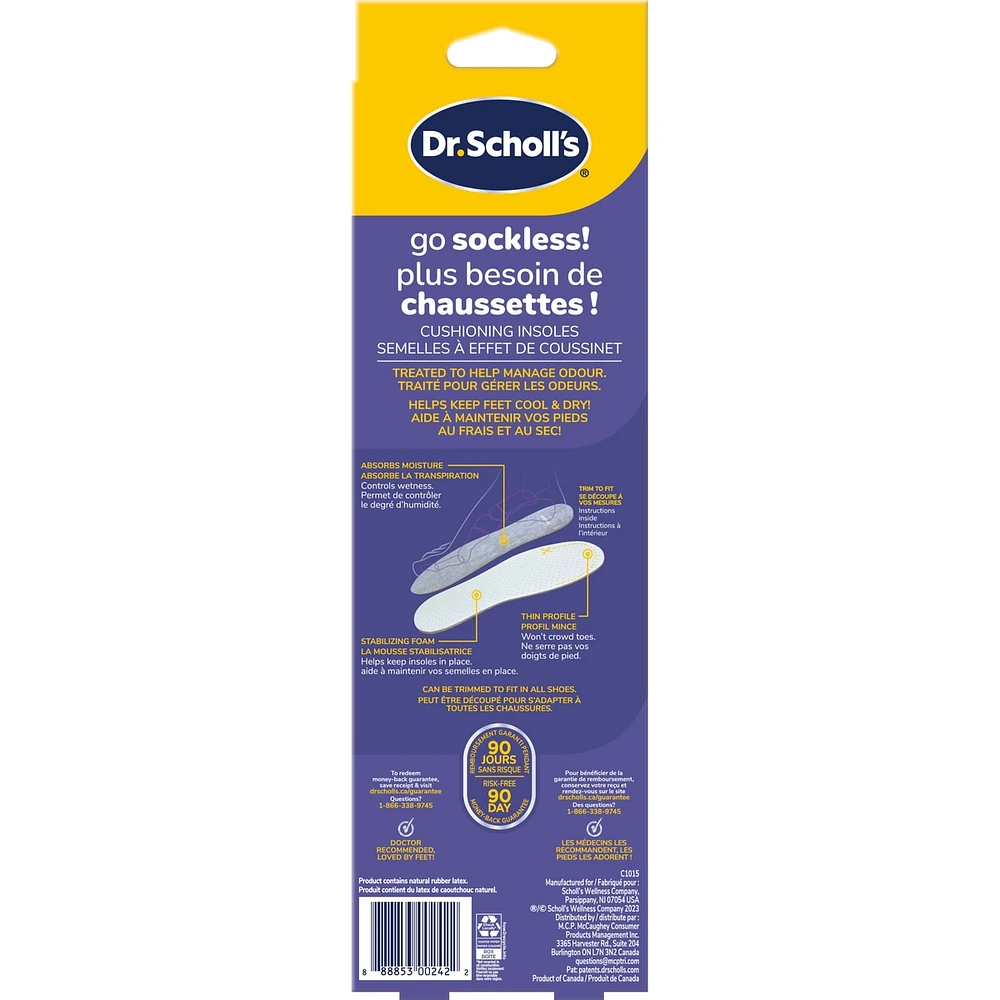 Go Sockless! Cushioning Insoles, Unisex