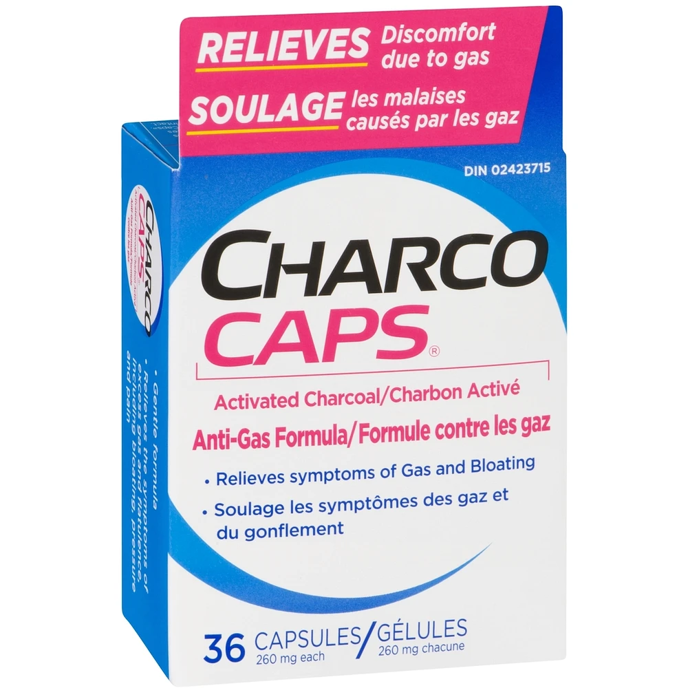 Charcocaps Anti-Gas Detoxifying Formula