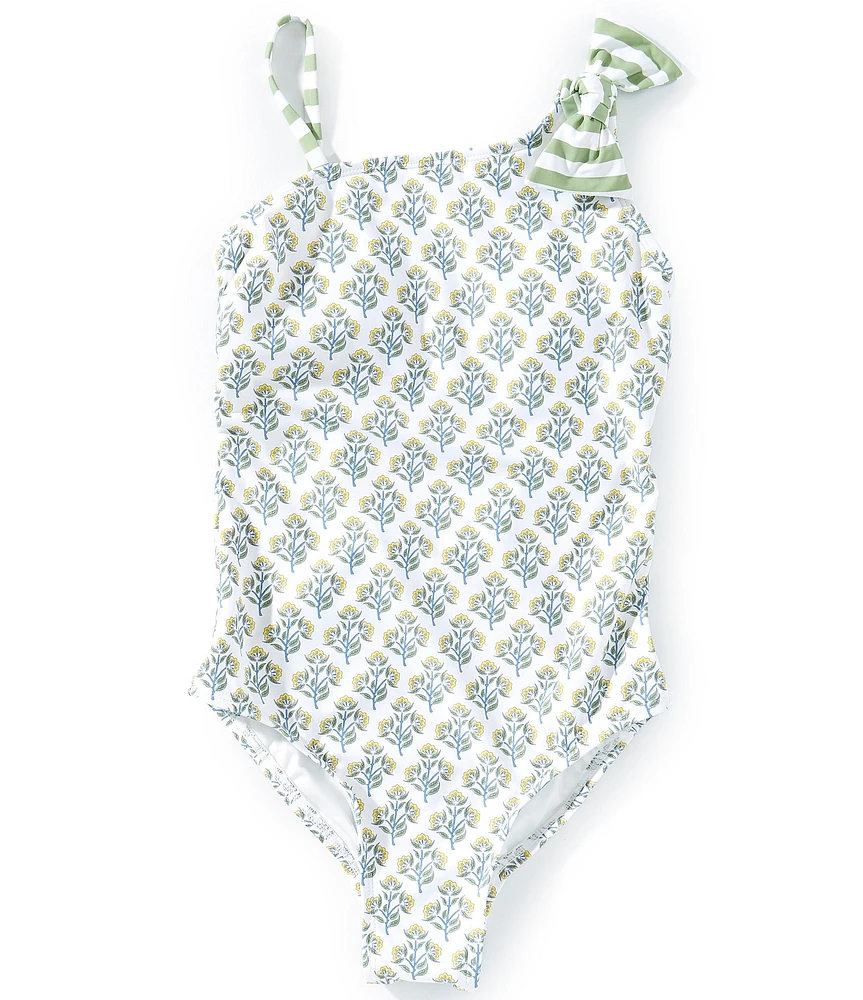 A Loves A Big Girls Bow One Shoulder One-Piece Swimsuit