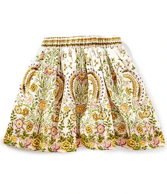 A Loves A Big Girls Floral Elastic Waist Skirt