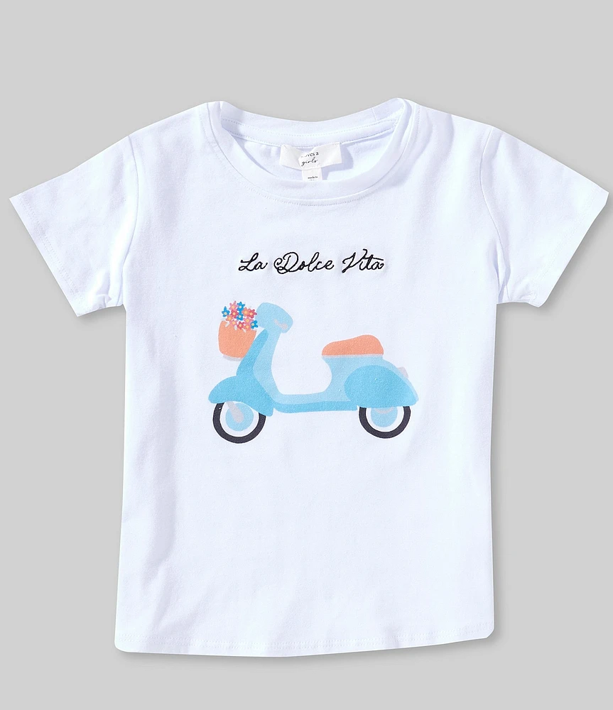 A Loves A Big Girls Short Sleeve Vespa Graphic T-Shirt