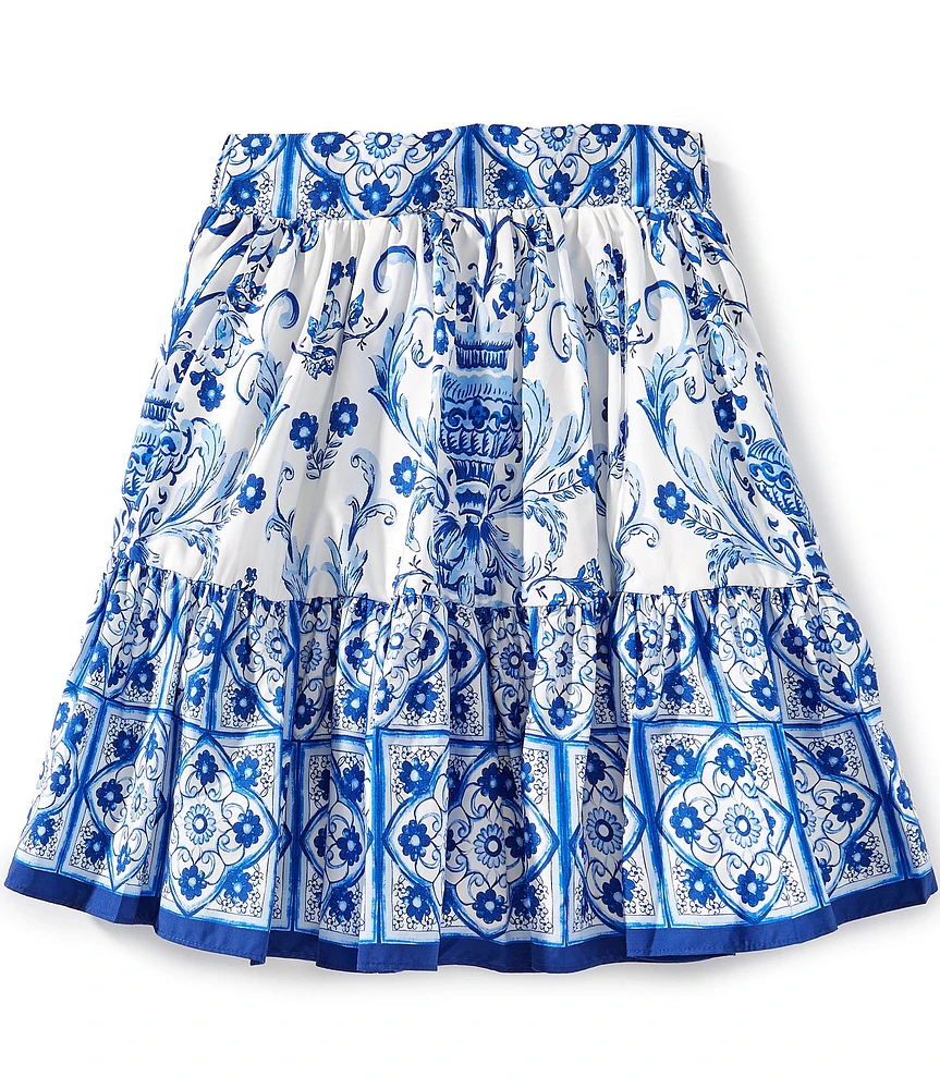 A Loves A Big Girls Tiered Pull-On Skirt