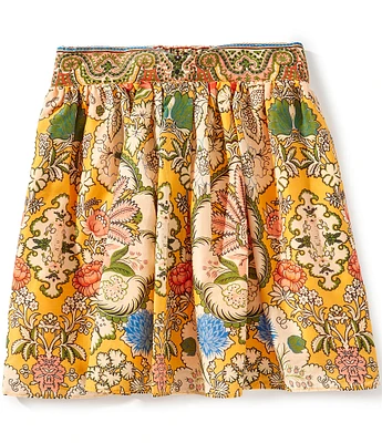 A Loves A Little Girls Floral Printed Mini Skirt