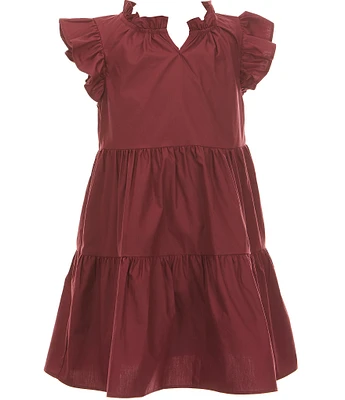 A Loves A Little Girls Ruffle Short Sleeve A-Line Tiered Dress