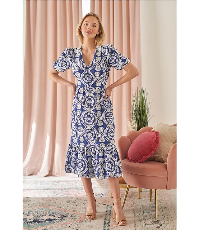 adelyn rae embroidered dress Angelina Maxi Dress main image 0