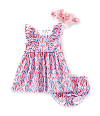 Adventurewear 360 Baby Girls Shell Print Knit Dress