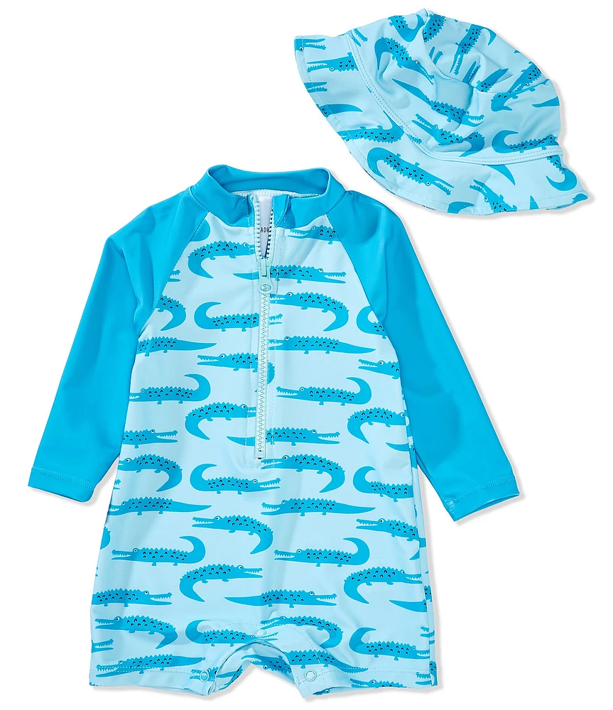 Adventurewear 360 Baby Boys Crocodile Rashguard One-Piece Swimsuit