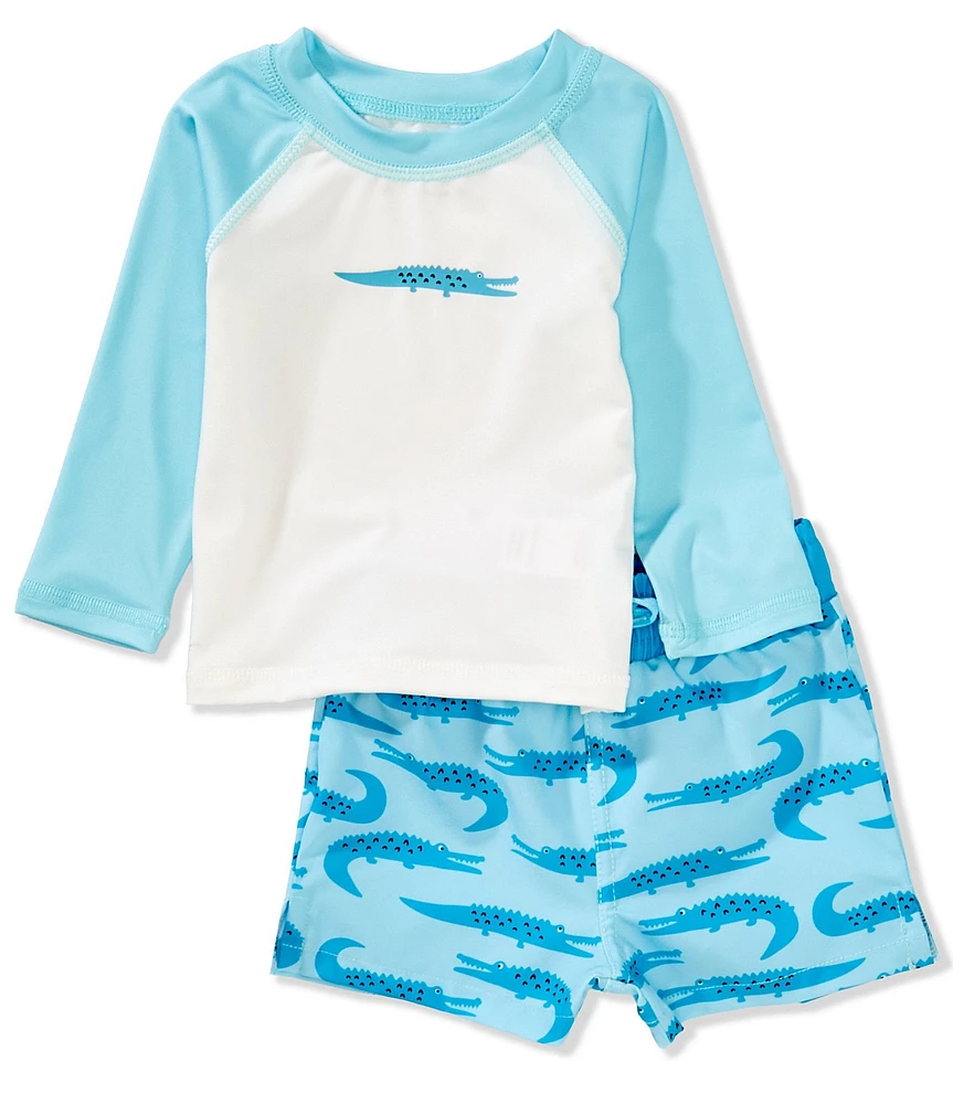 Adventurewear 360 Baby Boys Rashgaurd & Crocodile Swim Trunks Set