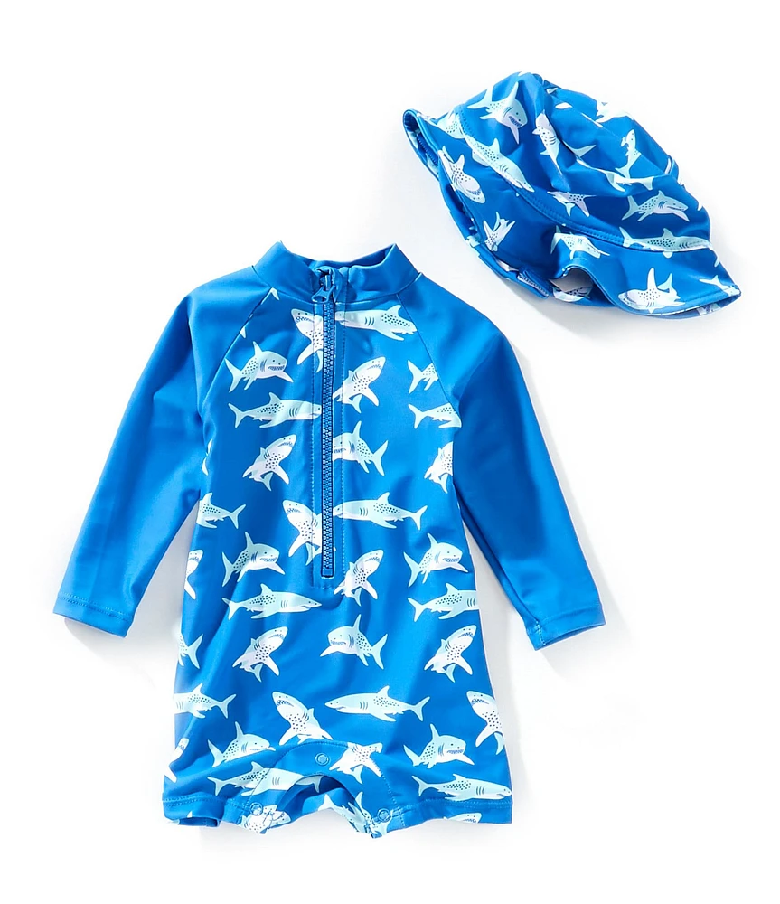 Adventurewear 360 Baby Boys Shark Rashguard One-Piece Swimsuit