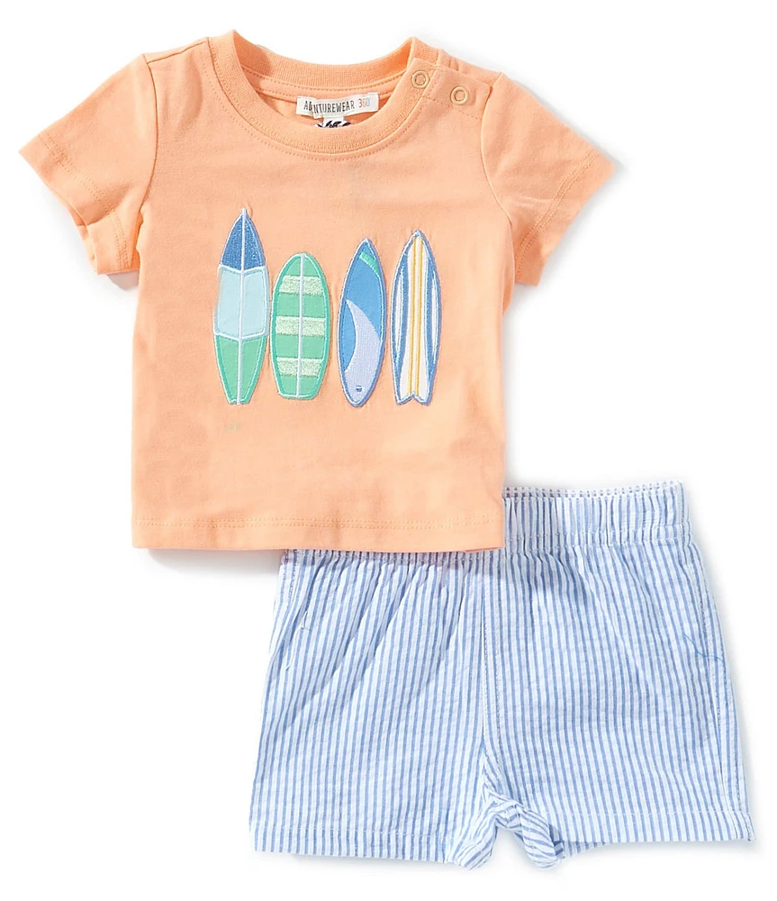 Adventurewear 360 Baby Boys Surfboard Short 2-Piece Set