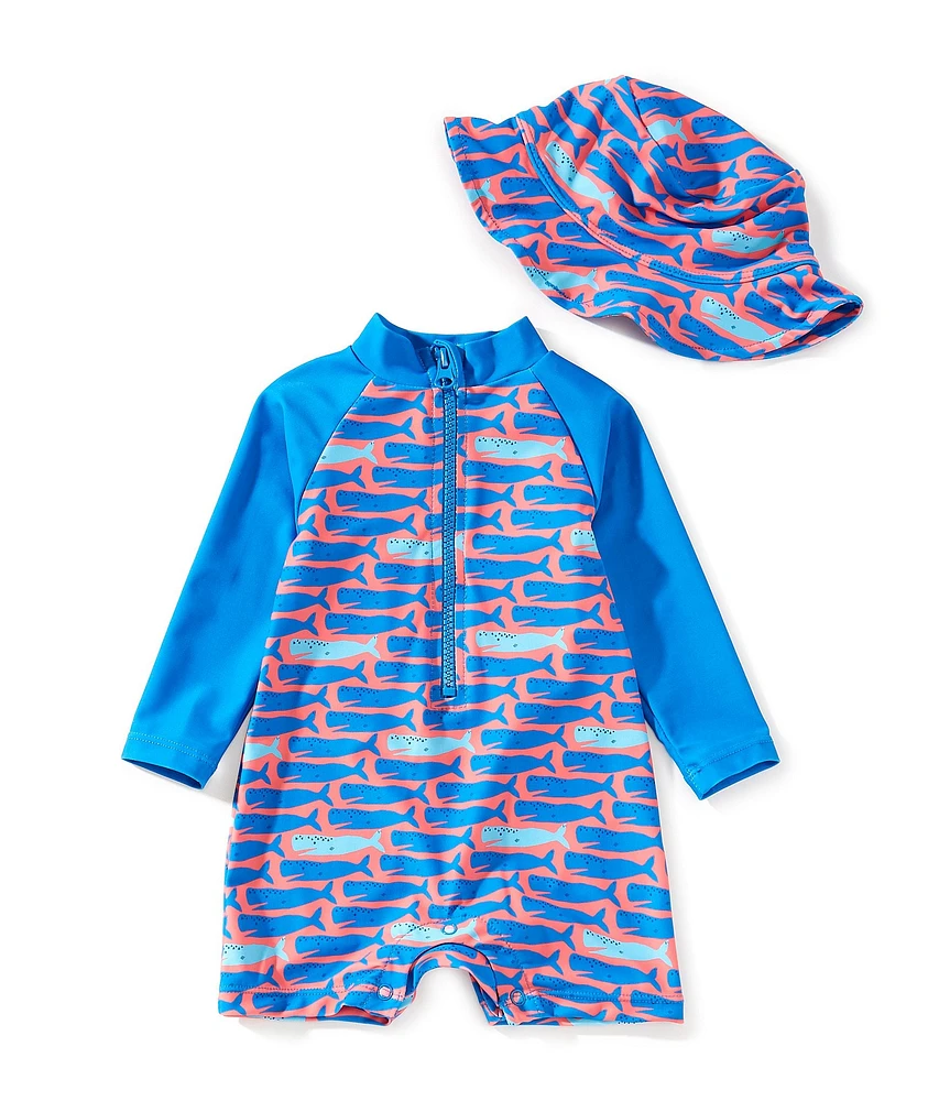 Adventurewear 360 Baby Boys Whale Rashguard One-Piece Swimsuit