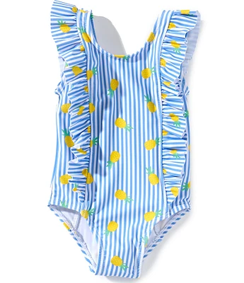 Adventurewear 360 Baby Girls Lemon Ruffle One-Piece Swimsuit