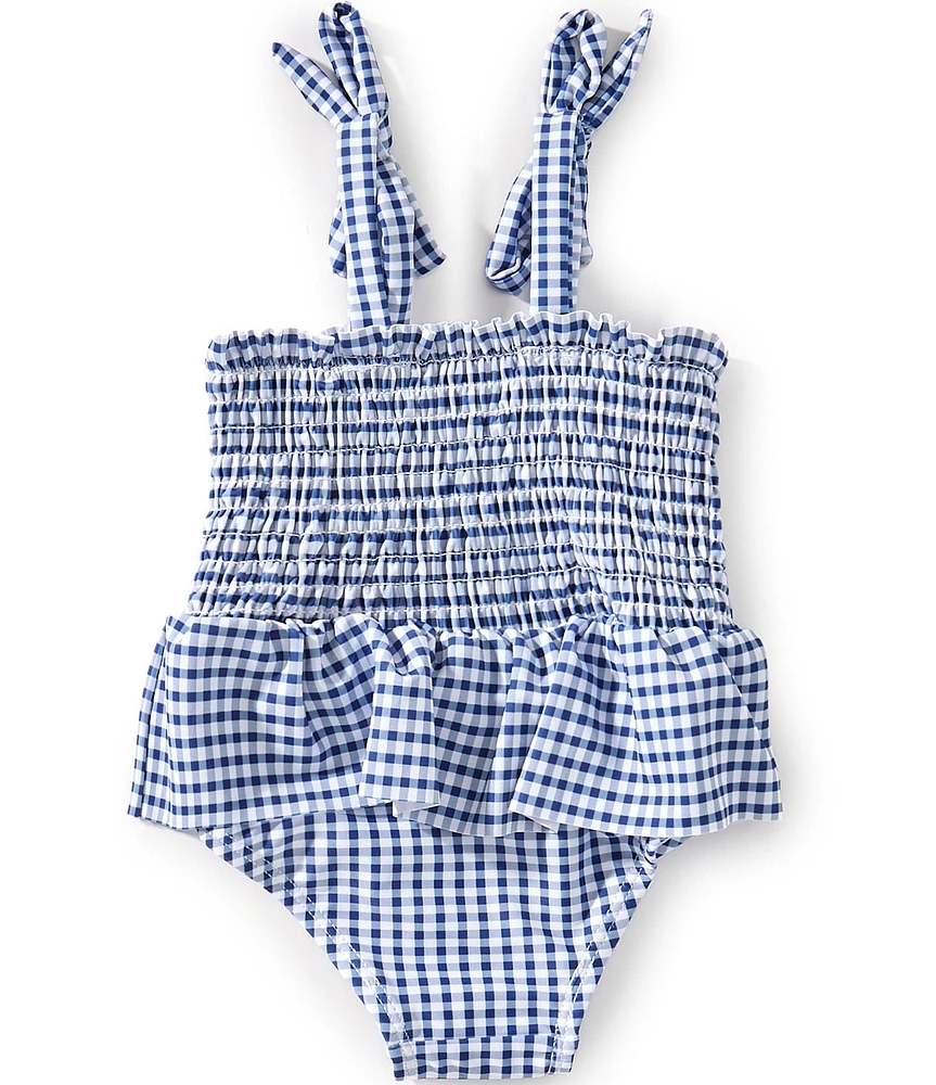 Adventurewear 360 Baby Girls Red Gingham One-Piece Swimsuit