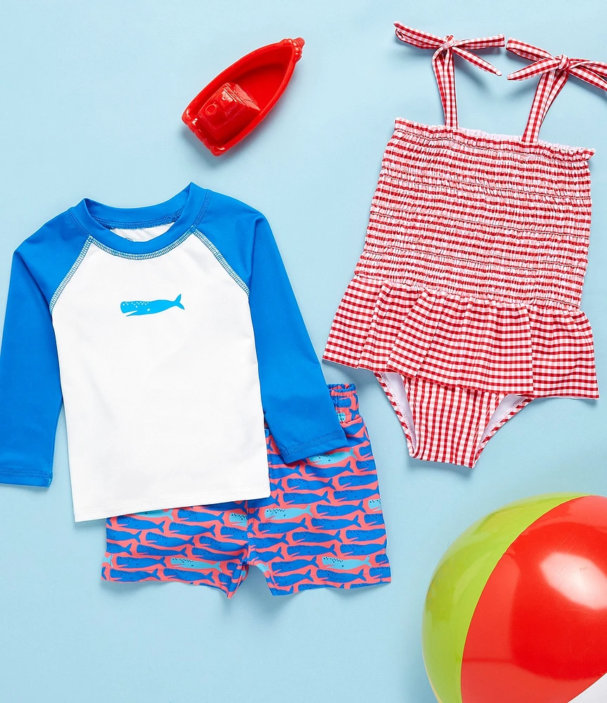 Adventurewear 360 Baby Girls Red Gingham One-Piece Swimsuit